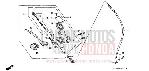 FR. BRAKE MASTER CYLINDER CR80RR de 1994